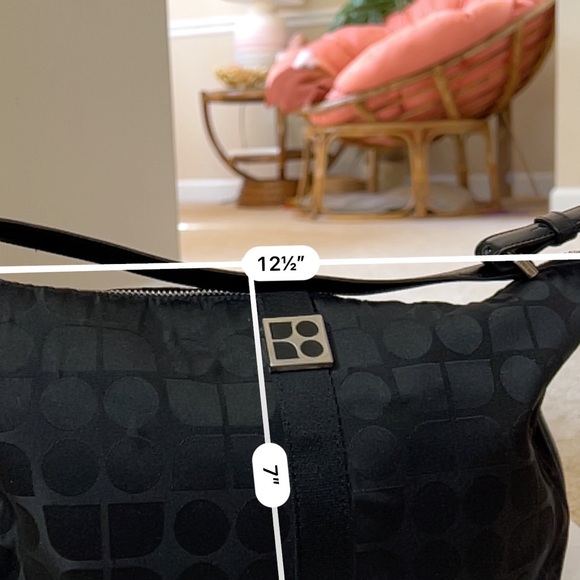 KATE SPADE NOEL print Vintage Original Black on Black Purse Logo Print - Picture 15 of 16